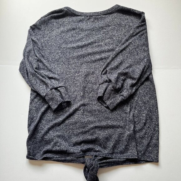 Coin 1804 Sweater Stretch Jersey Knit Los Angeles Blue Shirt Front Knot Sz S - Picture 7 of 12